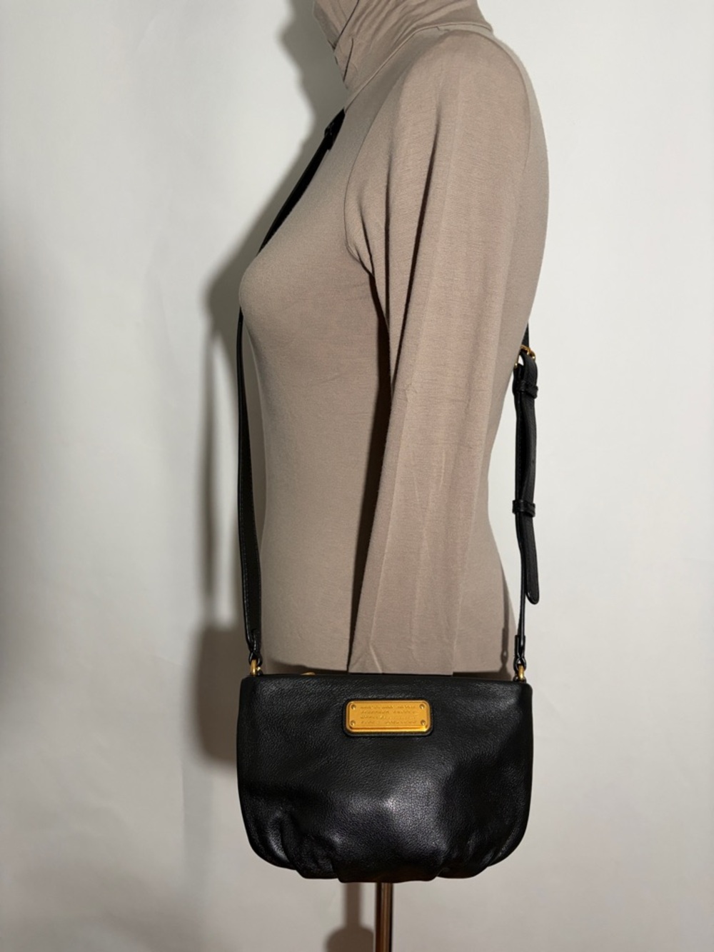 Marc Jacobs by Marc Jacobs Mini Crossbody  Black Leather Small Gold Hardware